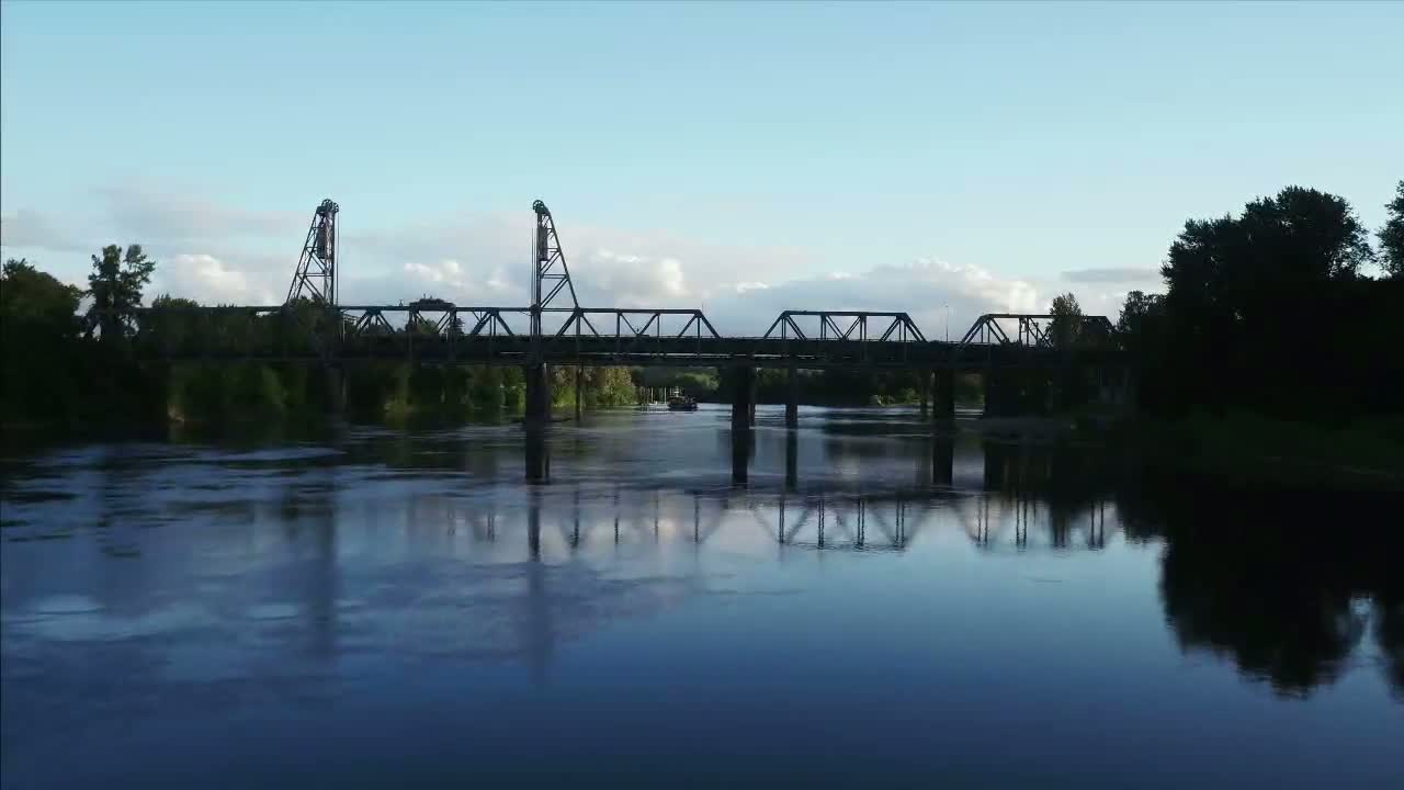 Downtown Salem, Oregon, along the Willamette River